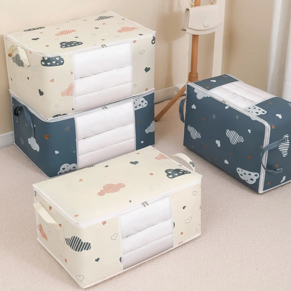Large Capacity Clothes Storage Bag With Zipper