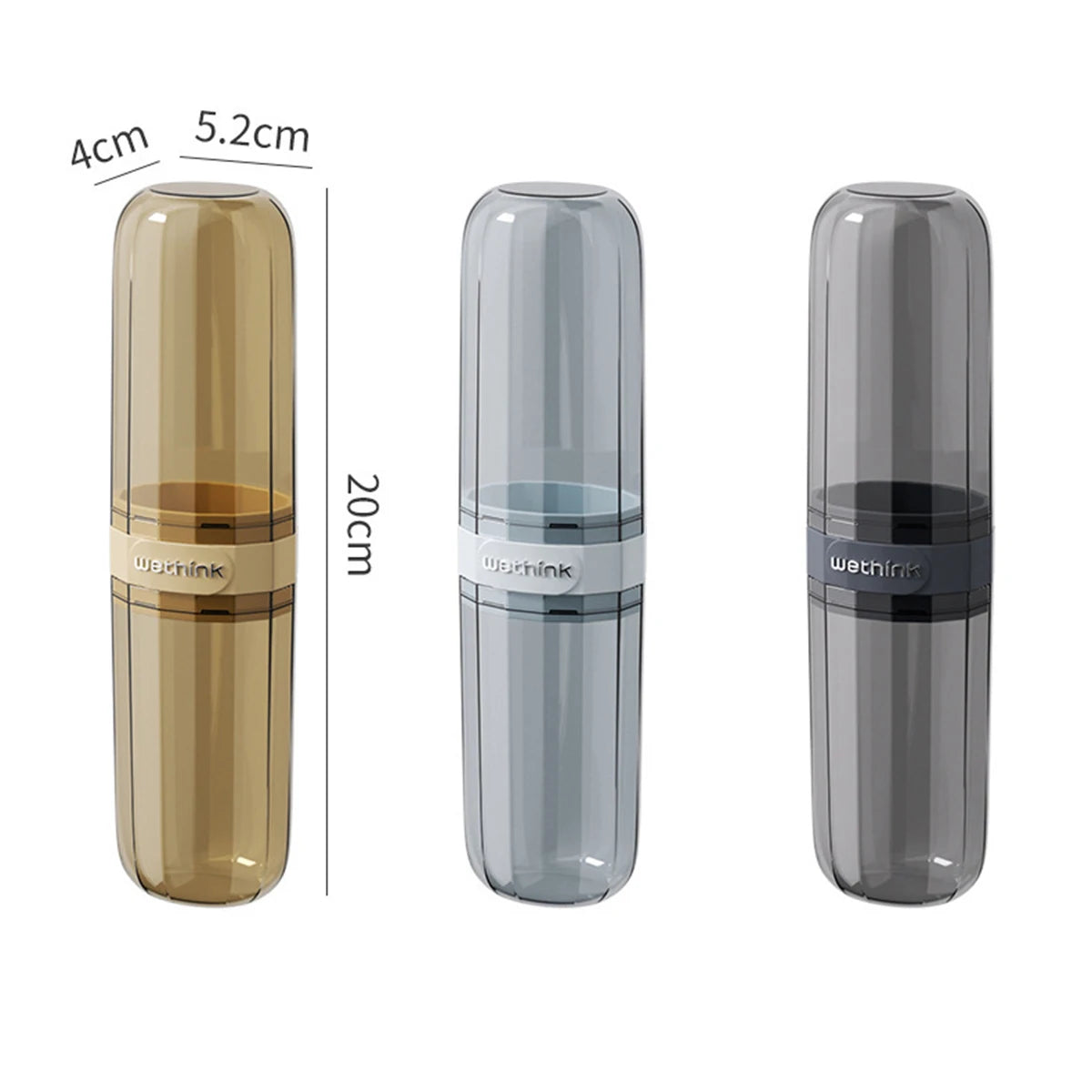 3pcs Style B set Color Travel Toothbrush And Toothpaste Case – Ventilated Holder