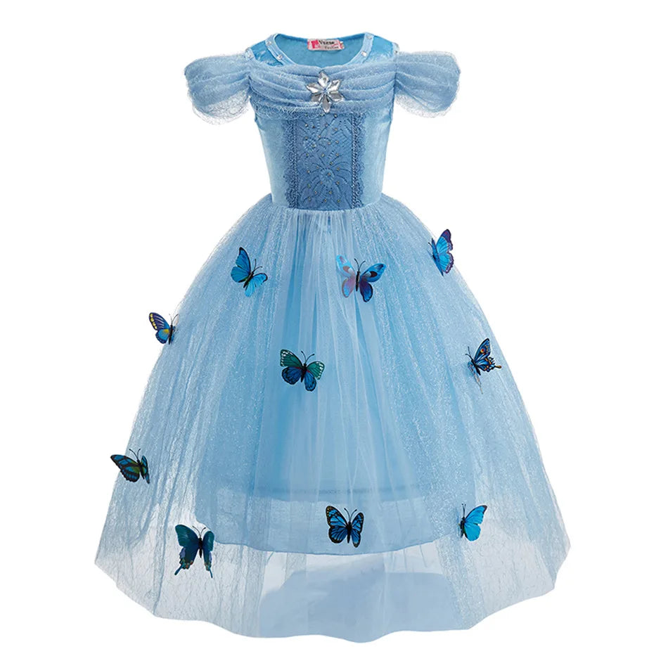 Girls Princess Costume Dress – Long Sleeve Party Outfit