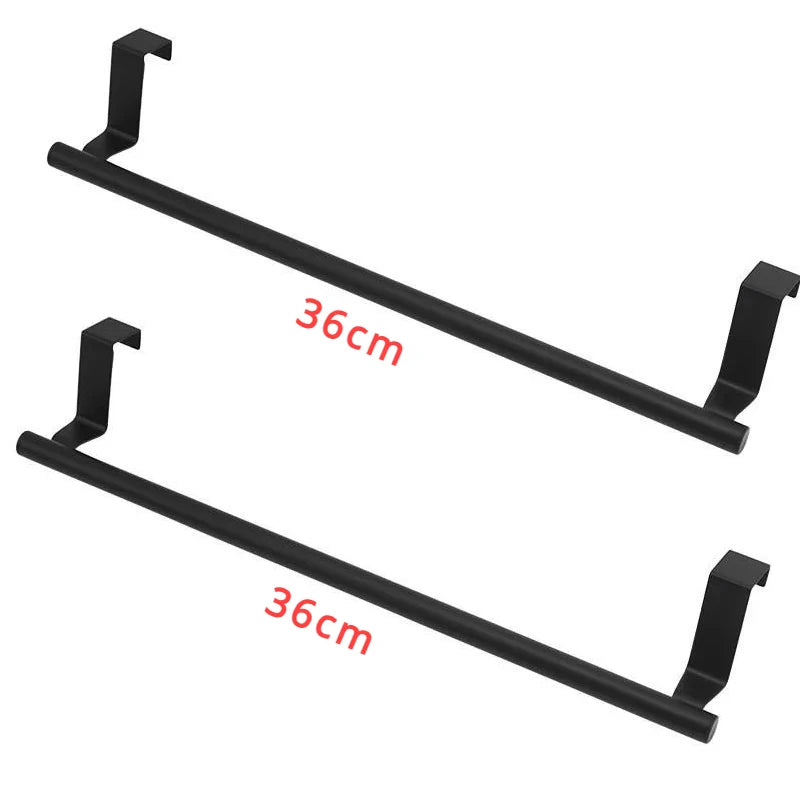 L 2Pcs Color Over Cabinet Stainless Steel Towel Rack Organizer