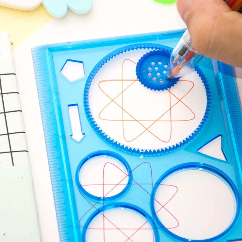 Spirograph Geometry Drawing Stencil Ruler Set for Kids