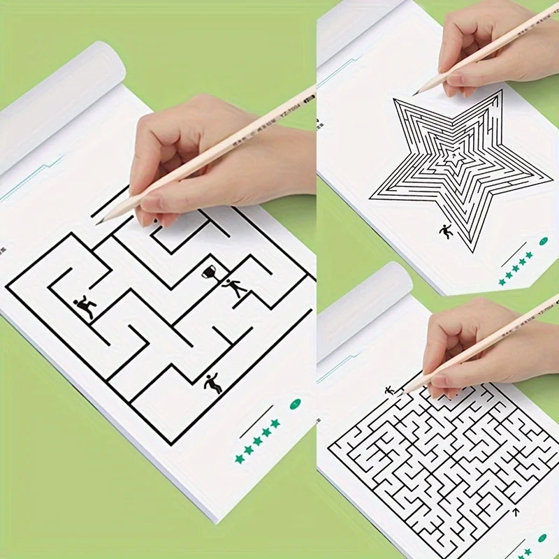 Children’s Maze Puzzle Activity Book For Focus & Logic
