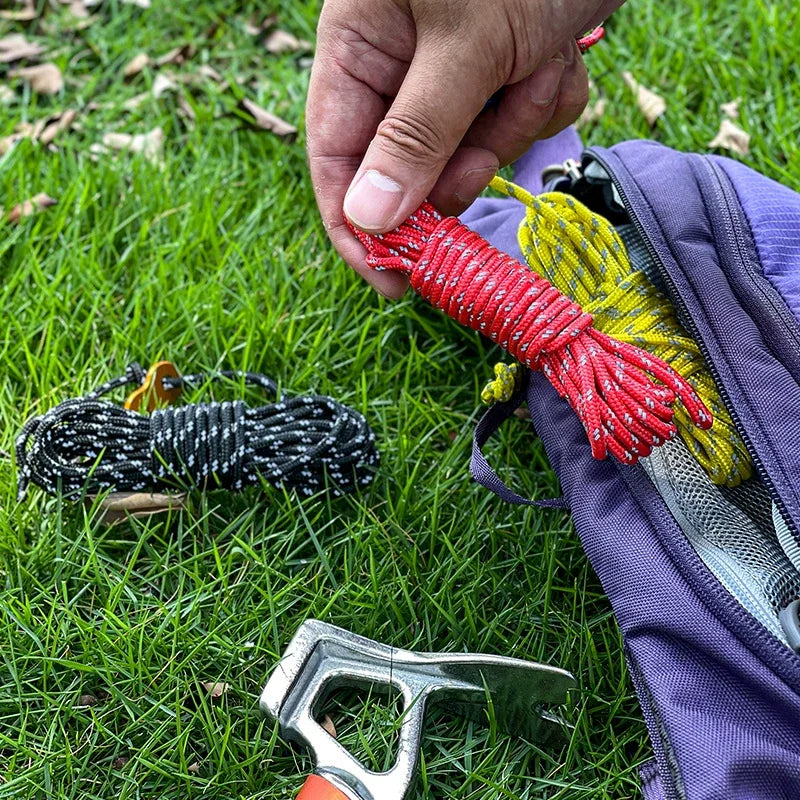 Reflective Camping Guy Lines With Aluminum Tensioners
