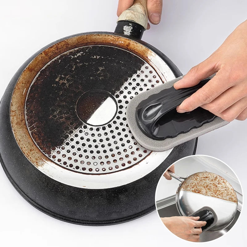 Nano Emery Cleaning Brush With Handle For Tough Stains