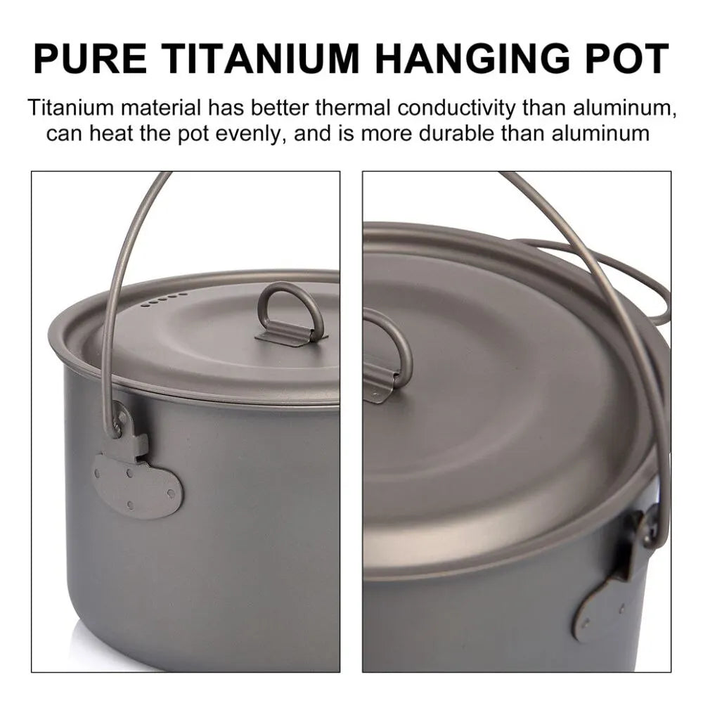 Titanium Camping Cookware Set – Ultralight Outdoor Pot