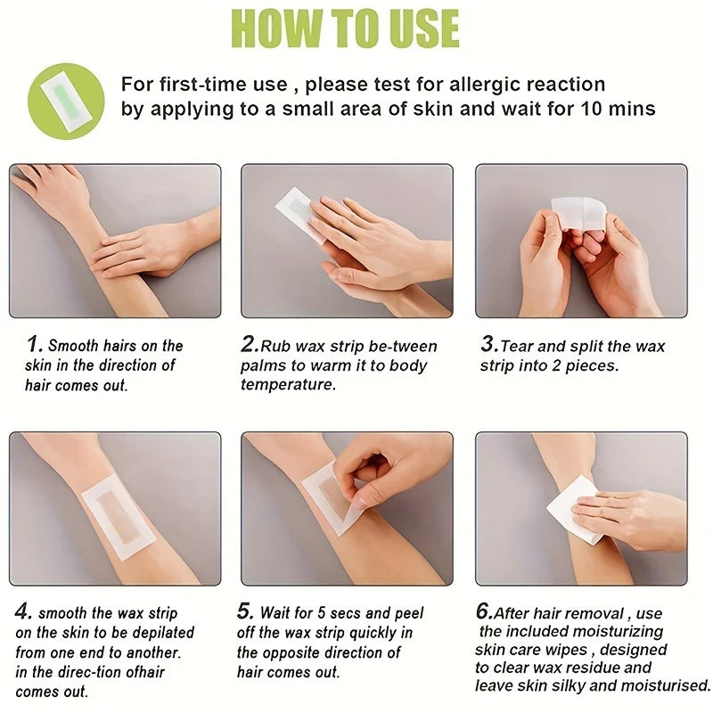 Cold Wax Strips For Hair Removal – Face, Body & Legs