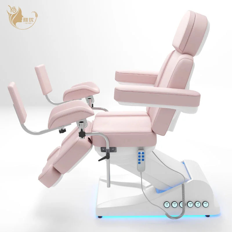 Electric Massage Table With Metal Frame And Faux Leather