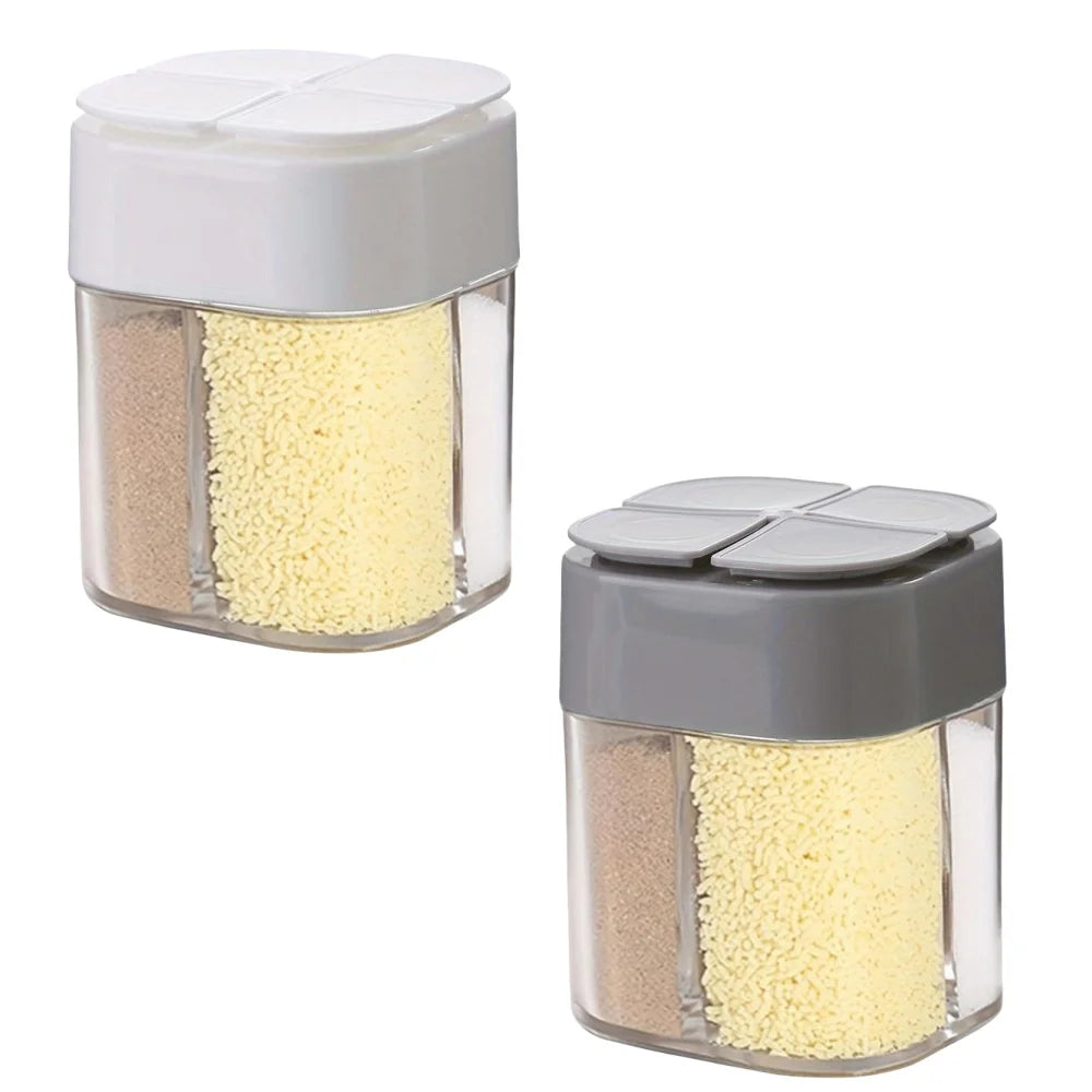 2 colors Color 4-in-1 Camping Spice Shaker Jar With Divided Compartments