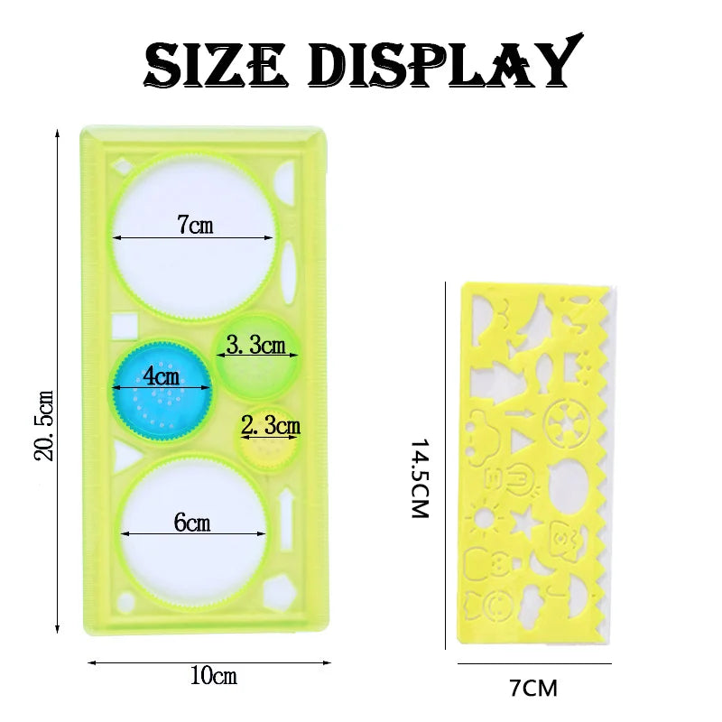 Spirograph Geometry Drawing Stencil Ruler Set for Kids