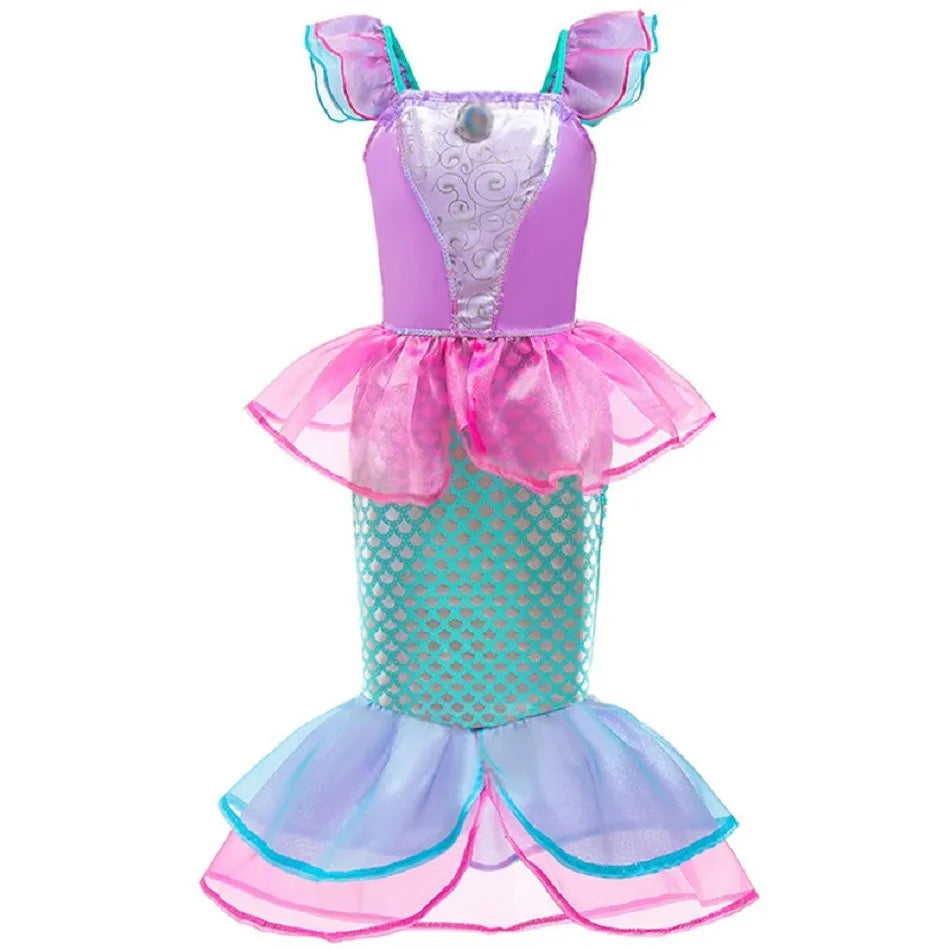 DD14 Color Girls Princess Party Dress Costume – Ankle-Length