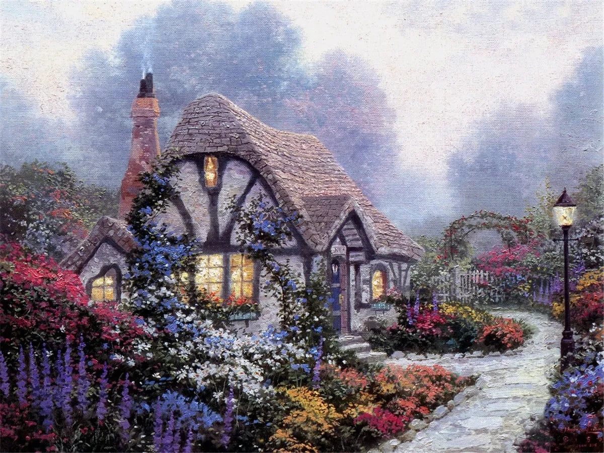Cabin in the forest Color 500-Piece Landscape Jigsaw Puzzle Paper Art 46 x 28 cm