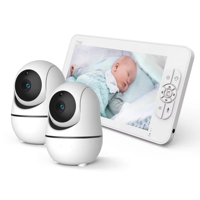 7" HD Split Screen Baby Monitor with 2 Cameras