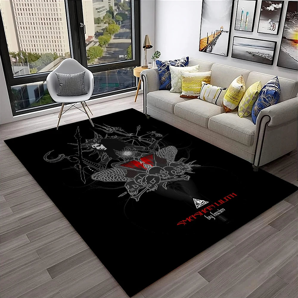 2507291104 Color Gothic Witchcraft Ouija Tarot Non-Slip Printed Area Rug