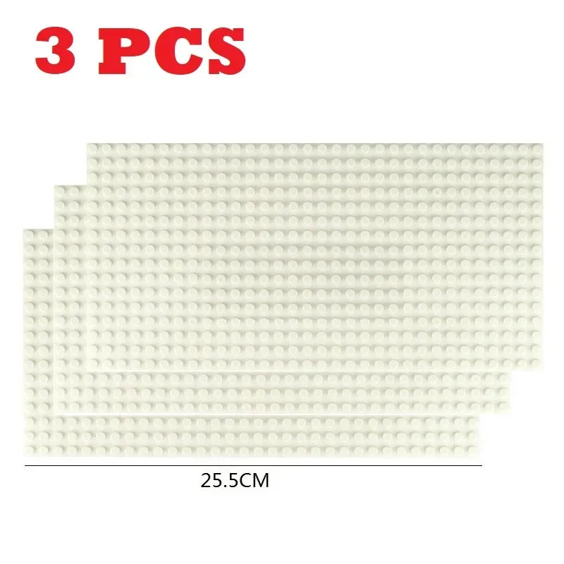 16X32 White Color Plastic Base Plate Building Bricks Compatible Blocks Set
