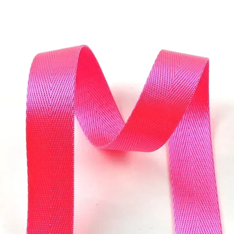 FluorescentRoseRed Color Nylon Webbing Strap Tape for Bags and Backpacks