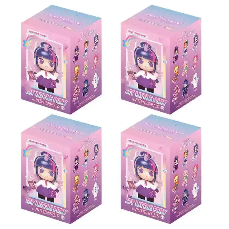 random 4 blind box Color Miniworld Blind Box Girl Figure – Cute PVC Room Decor