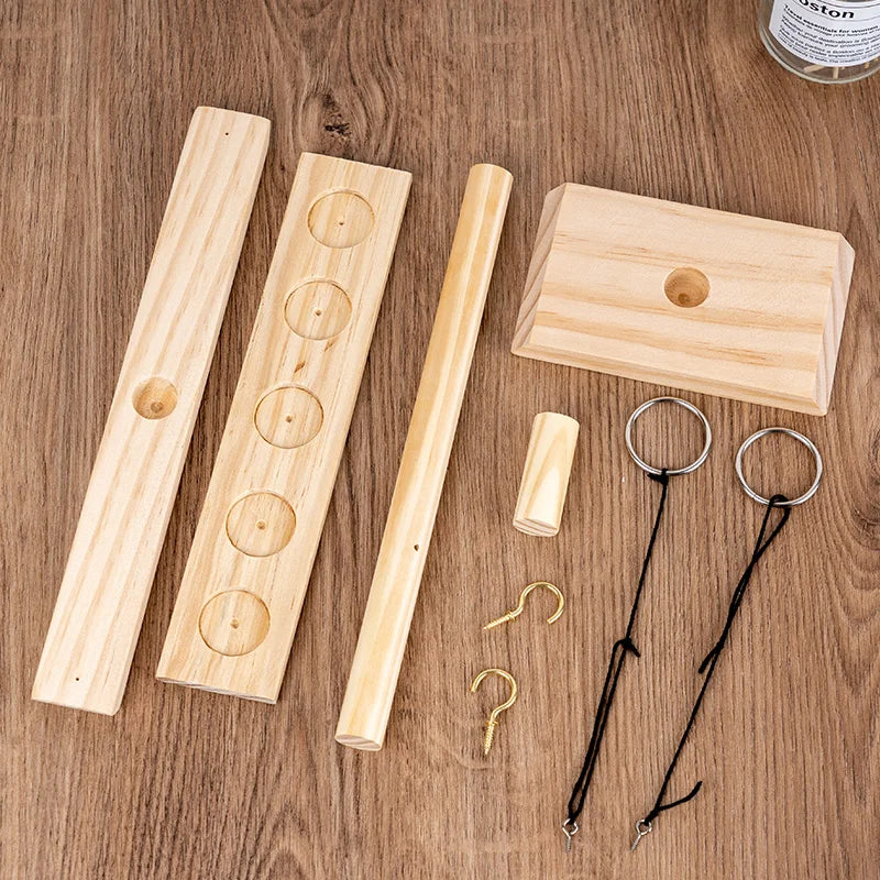 Wooden Hook And Ring Toss Game For Indoor Or Outdoor Play