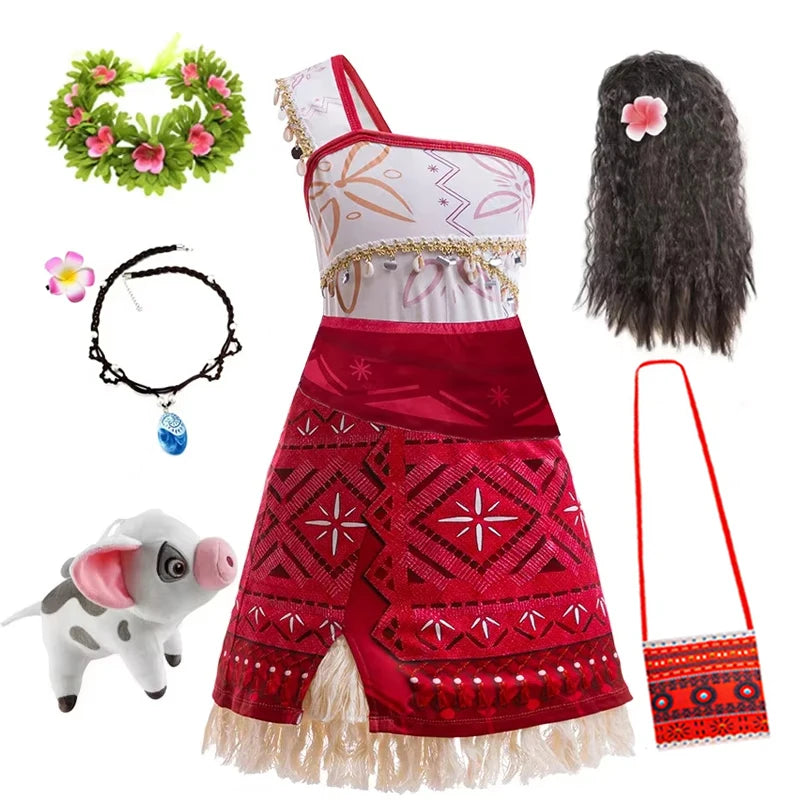 Girls Island Adventure Princess Costume Dress Set