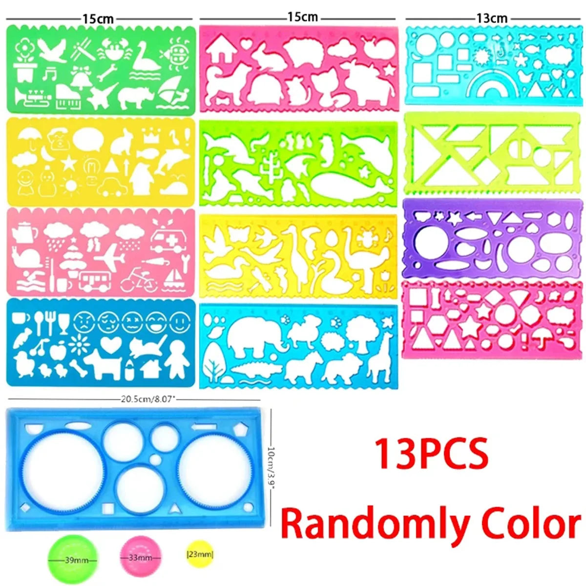 Geometry Spirograph Drawing Stencil Art Ruler Set