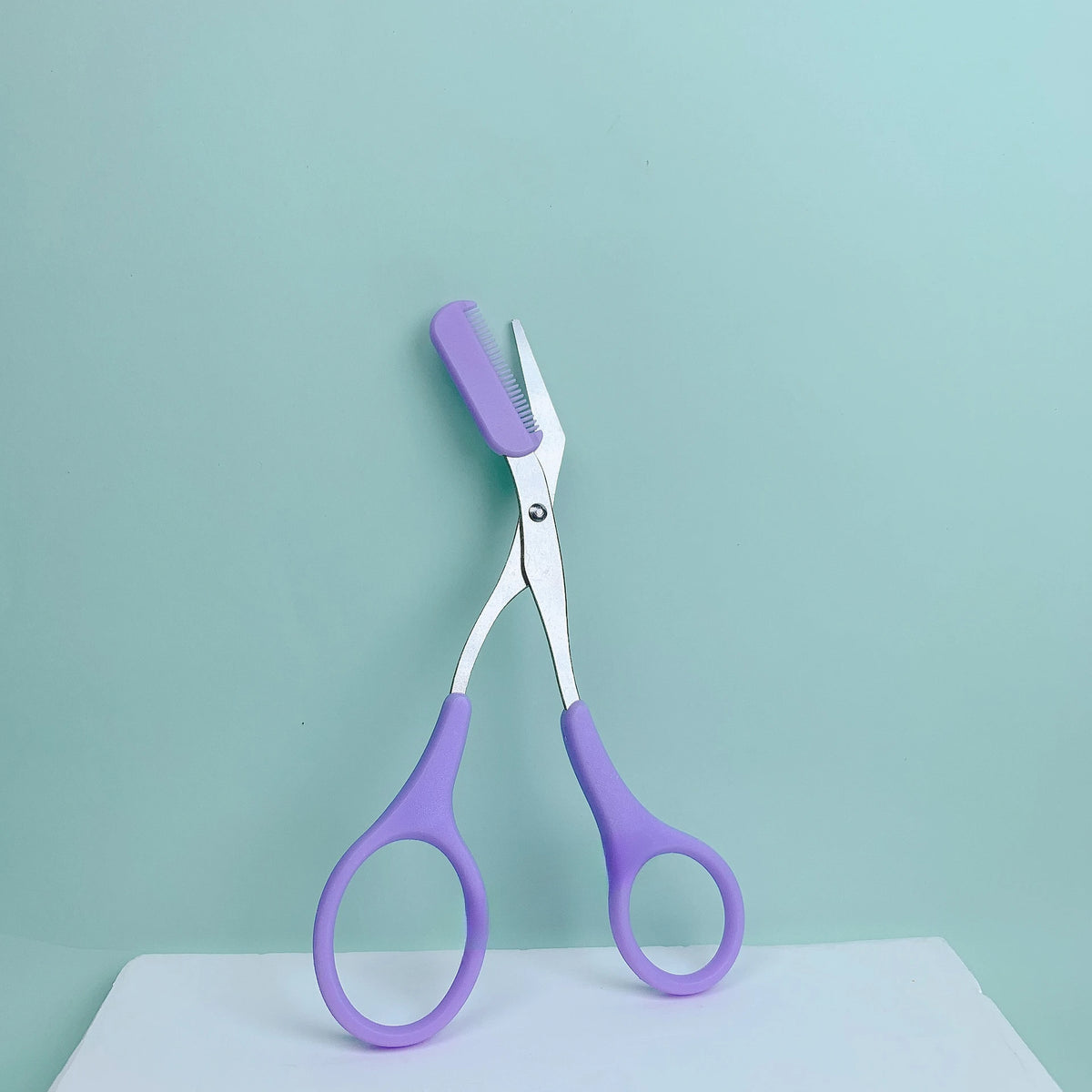 PURPLE Color Eyebrow Trimming Scissors With Comb – Precise Shaping Tool