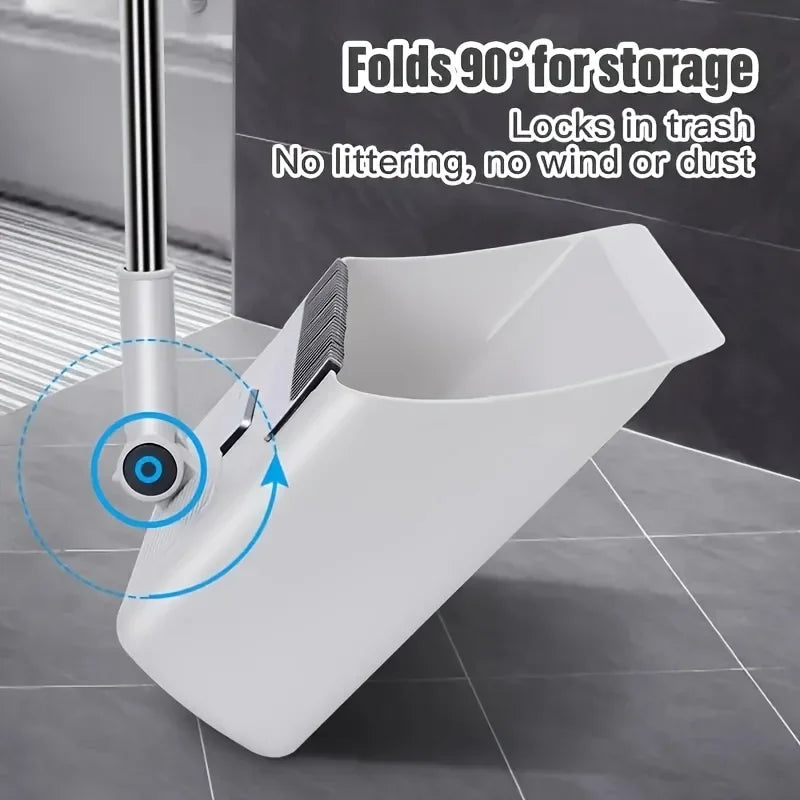 3-in-1 Broom and Dustpan Set with Rotating Head