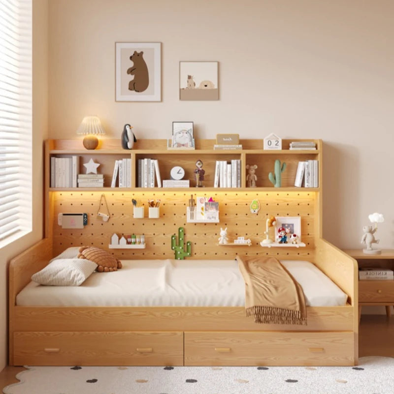 Multifunctional Single Bed With Bookshelf And Storage