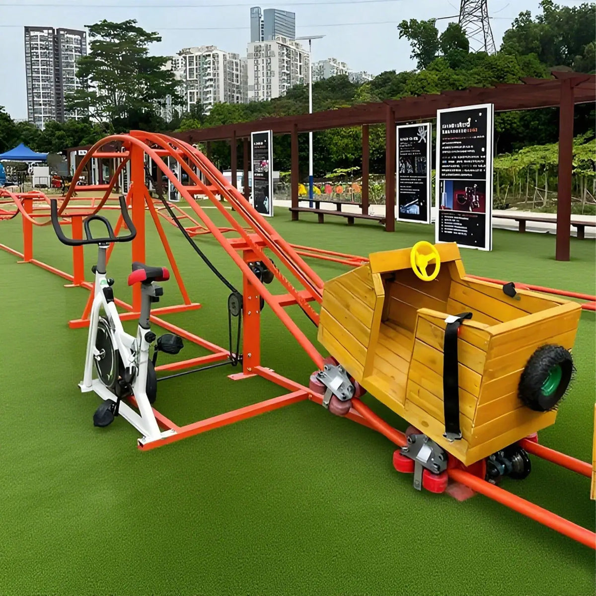 Unpowered Kids Roller Coaster Ride For Parks And Yards
