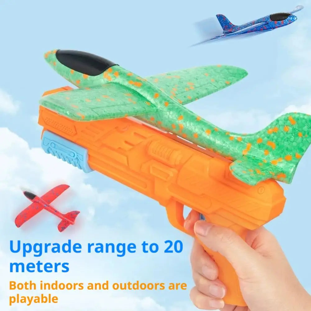 Kids Foam Aircraft Launcher Toy – Outdoor Flying Fun