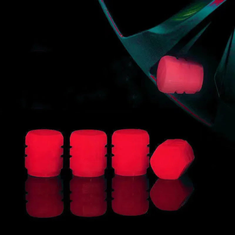 Luminous Tire Valve Caps For Car & Bike Wheels