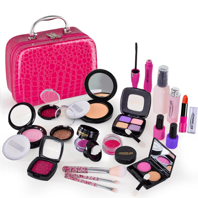 21PCS Color Kids Pretend Makeup Vanity Set Educational Role Play