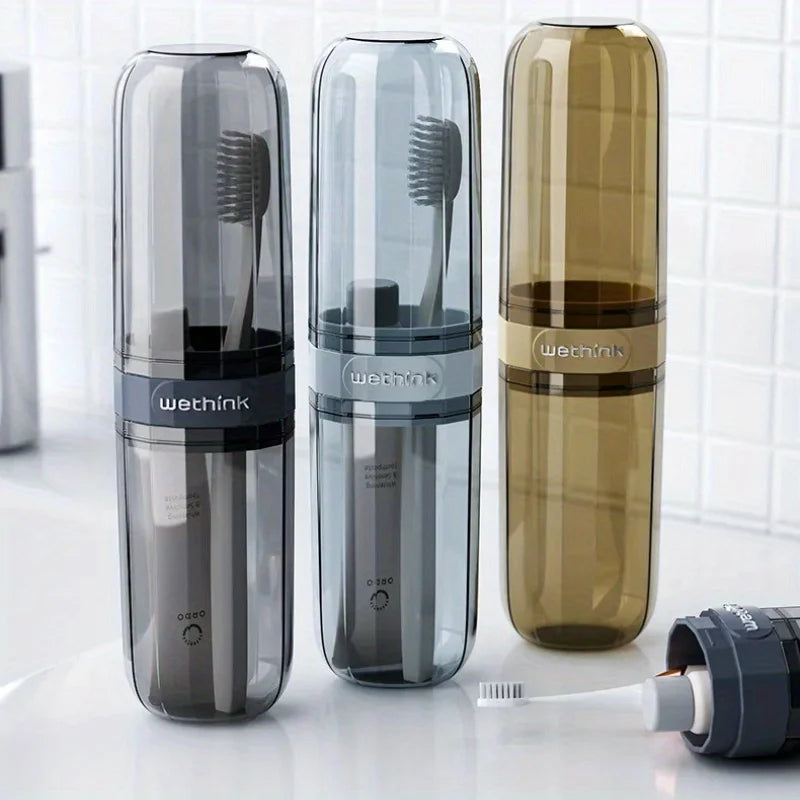 Portable Toothbrush Travel Case Transparent Holder