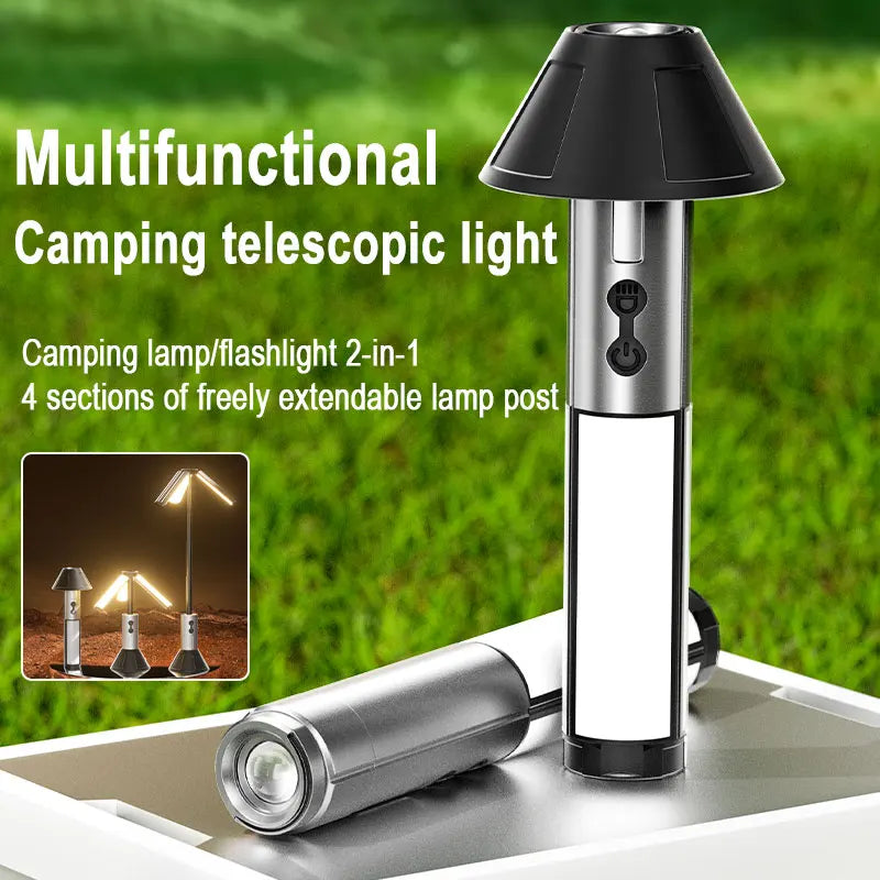 Rechargeable Telescopic LED Camping Light – Folding Spotlight