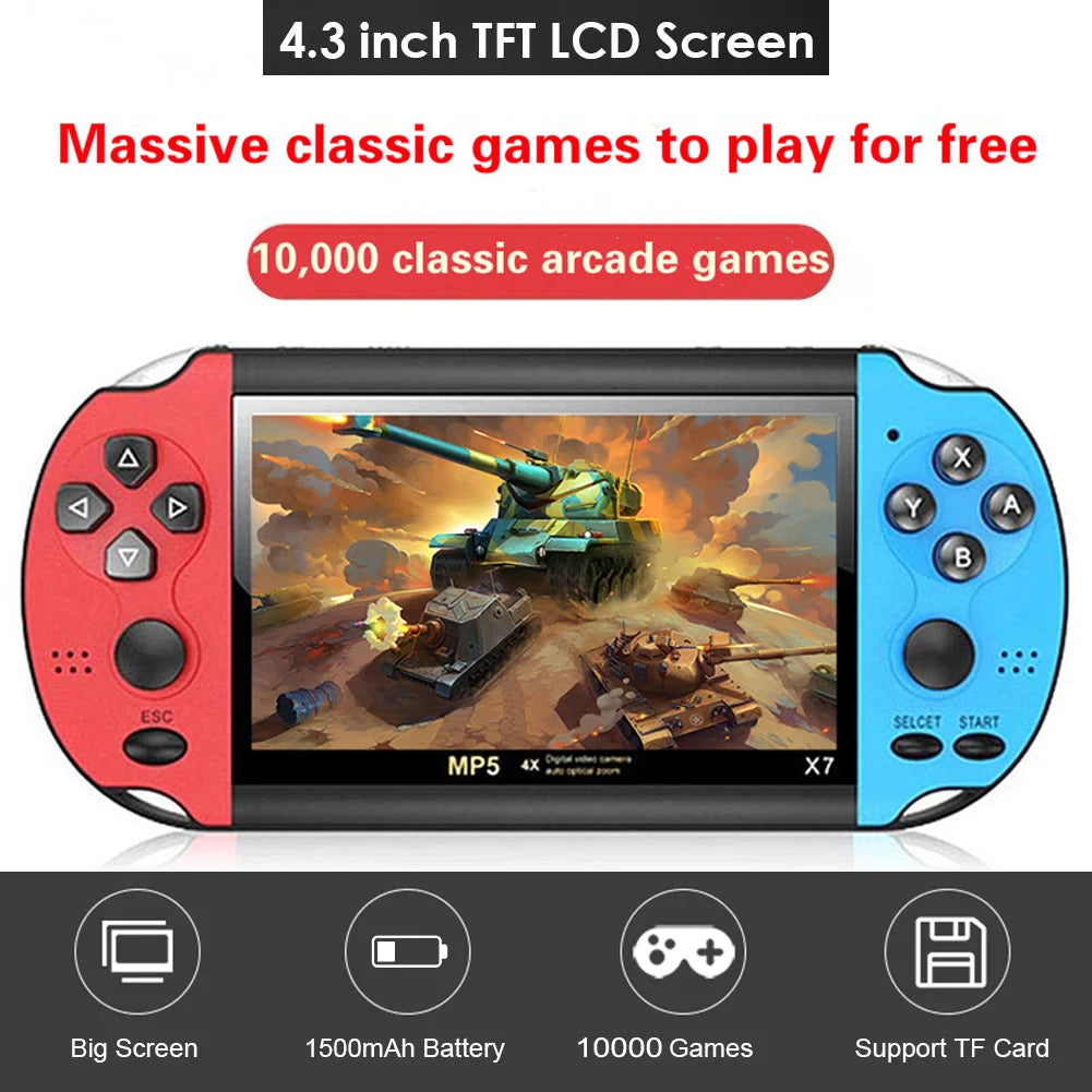 Retro Handheld Game Console 4.3" With 10000 Games