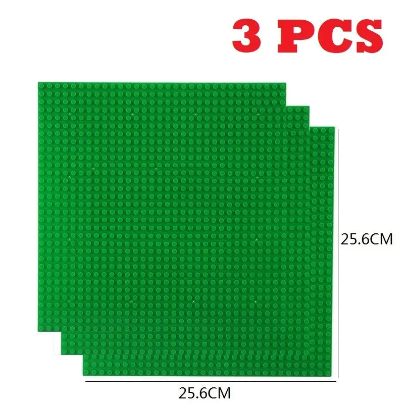 32X32 Green Color Plastic Base Plate Building Bricks Compatible Blocks Set