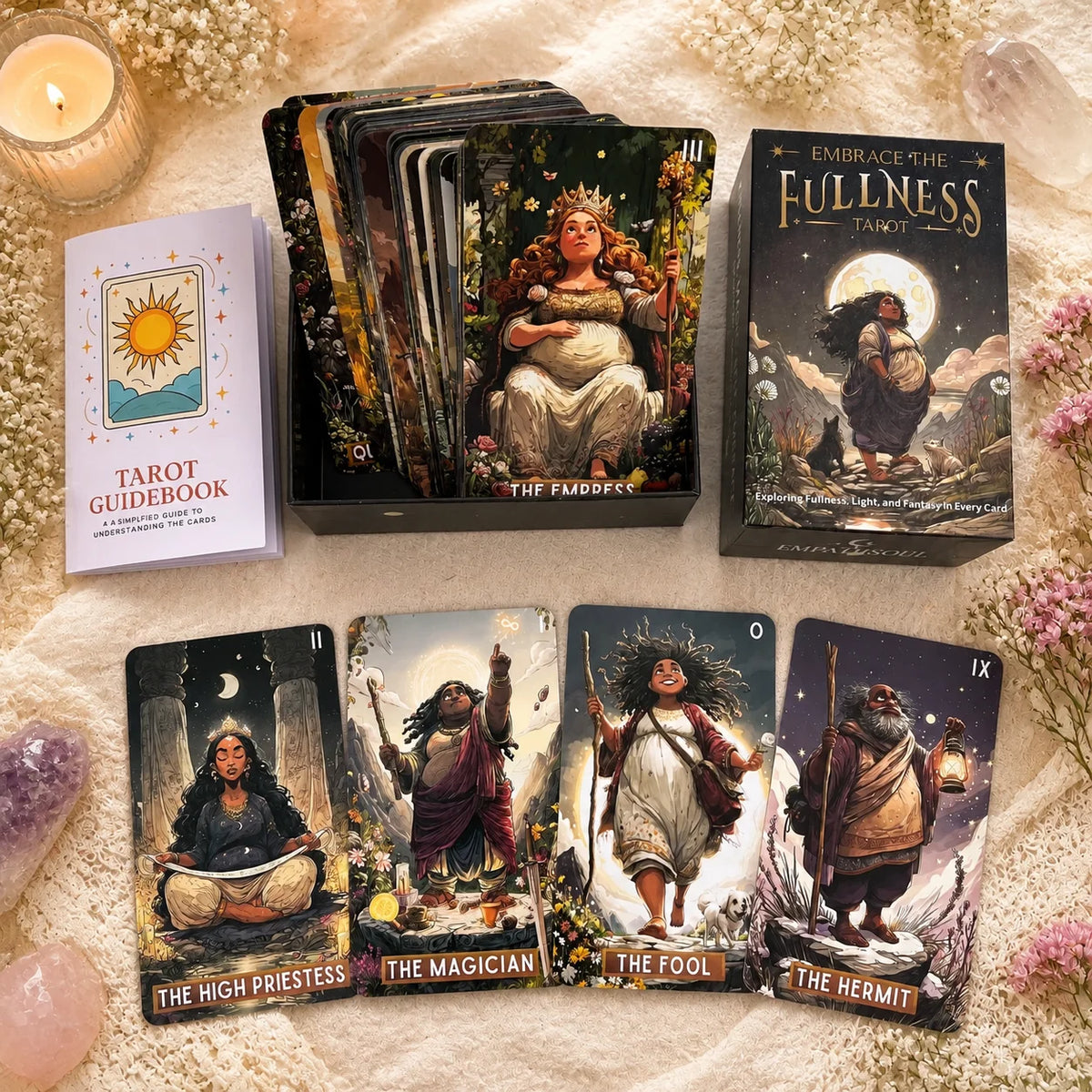 Embrace The Fullness Tarot Deck – 78 Illustrated Cards