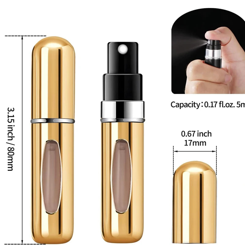 Mini Perfume Atomizer Refillable Travel Spray Bottle 5 ml