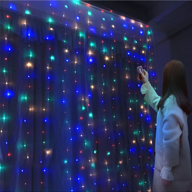 USB Curtain Fairy String Lights with Remote Control