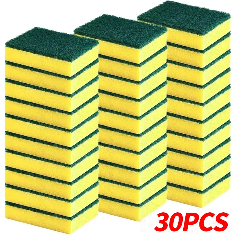 30pcs Color Double-Sided Kitchen Sponge Scrubber For Pots And Dishes
