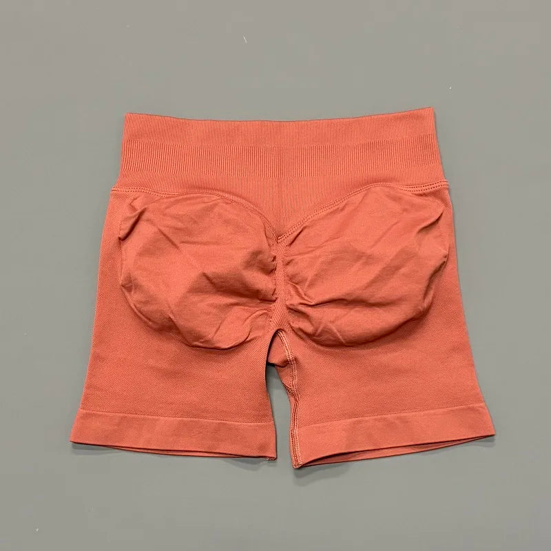Purple Copper Color Women’s Seamless Scrunch Butt Yoga Gym Shorts