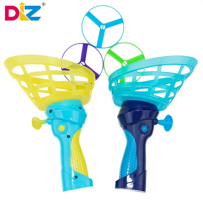 Flying Saucer Disc Launcher Toy – Pull String UFO Game