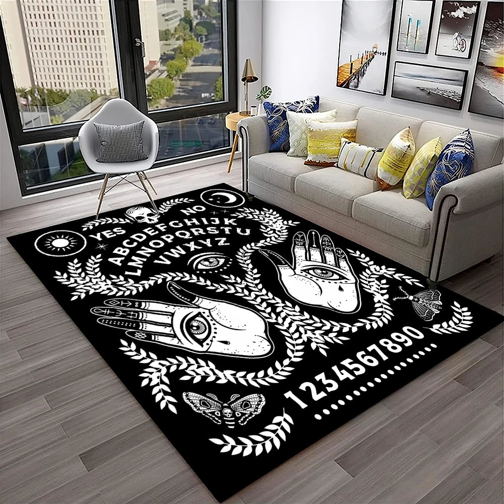 2507291117 Color Gothic Witchcraft Ouija Tarot Non-Slip Printed Area Rug