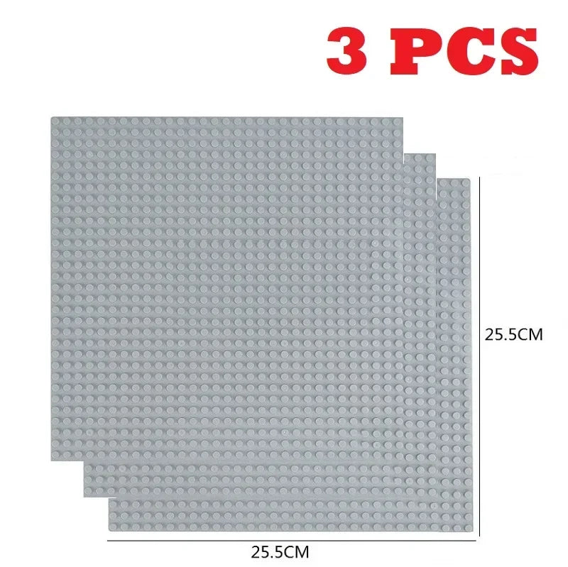 32X32 Light Grey Color Plastic Base Plate Building Bricks Compatible Blocks Set