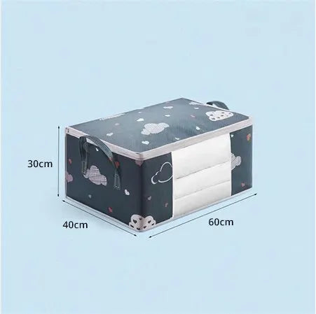 Large Blue Color Large Capacity Clothes Storage Bag With Zipper