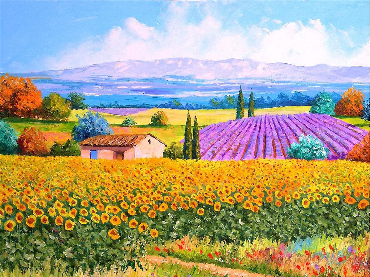 Pastoral scenery Color 500-Piece Landscape Jigsaw Puzzle Paper Art 46 x 28 cm