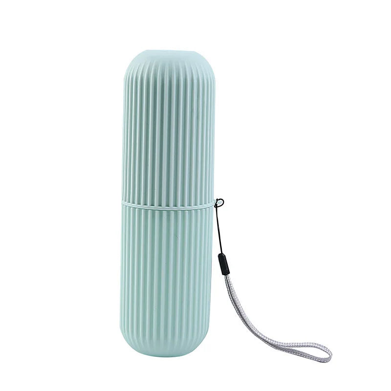 SKY BLUE Color Travel Toothbrush And Toothpaste Case – Ventilated Holder