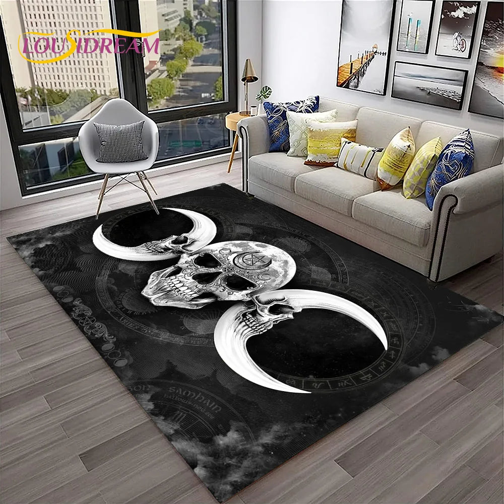 Gothic Witchcraft Ouija Tarot Non-Slip Printed Area Rug