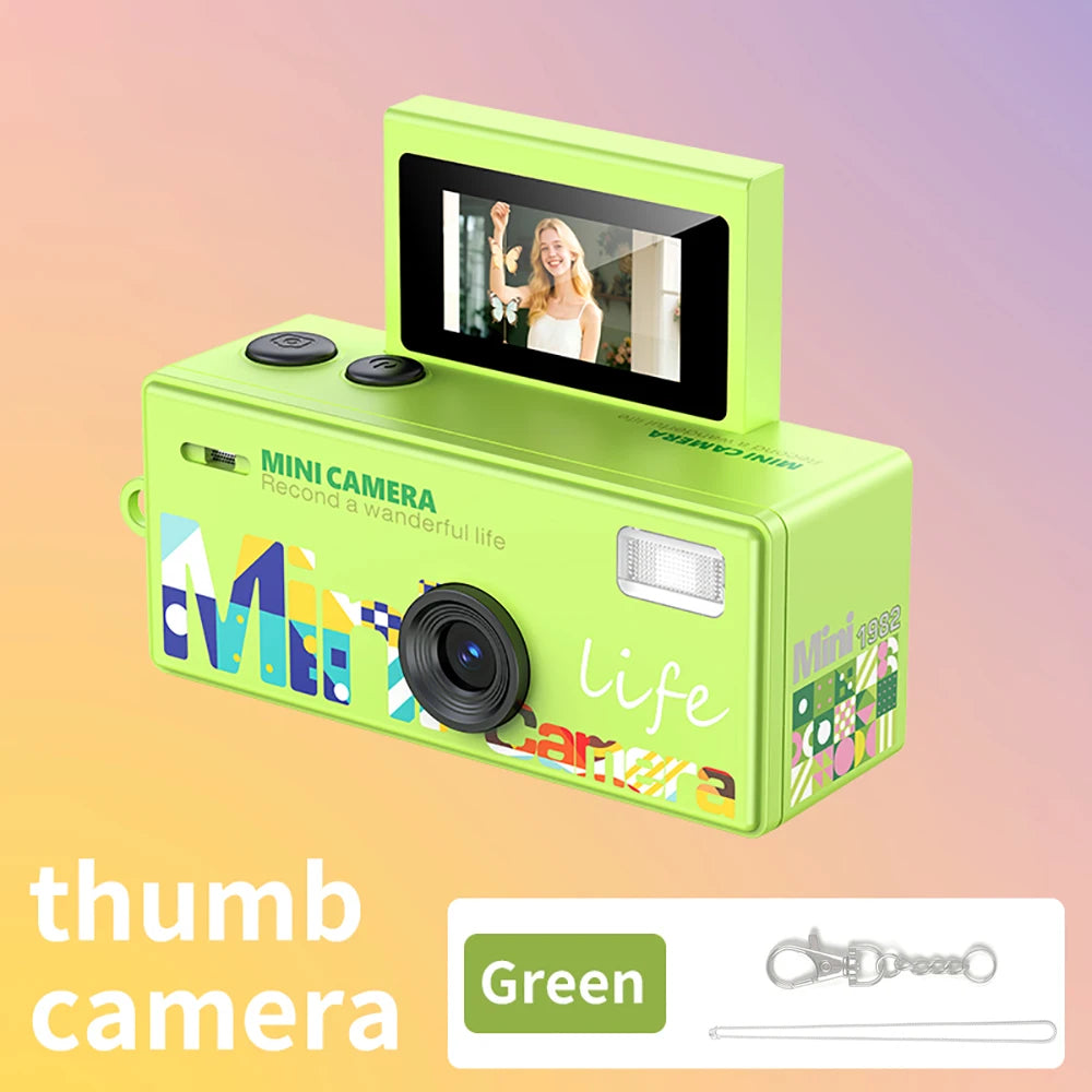 LK030 Green Color Mini Thumb Keychain Camera 0.96" Screen 1080P CCD