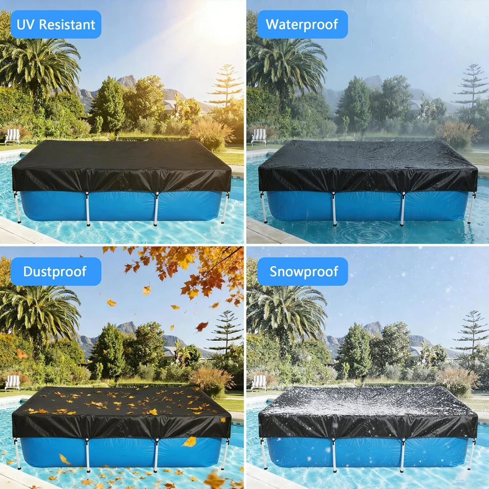 Rectangle Above Ground Pool Cover With Storage Bag