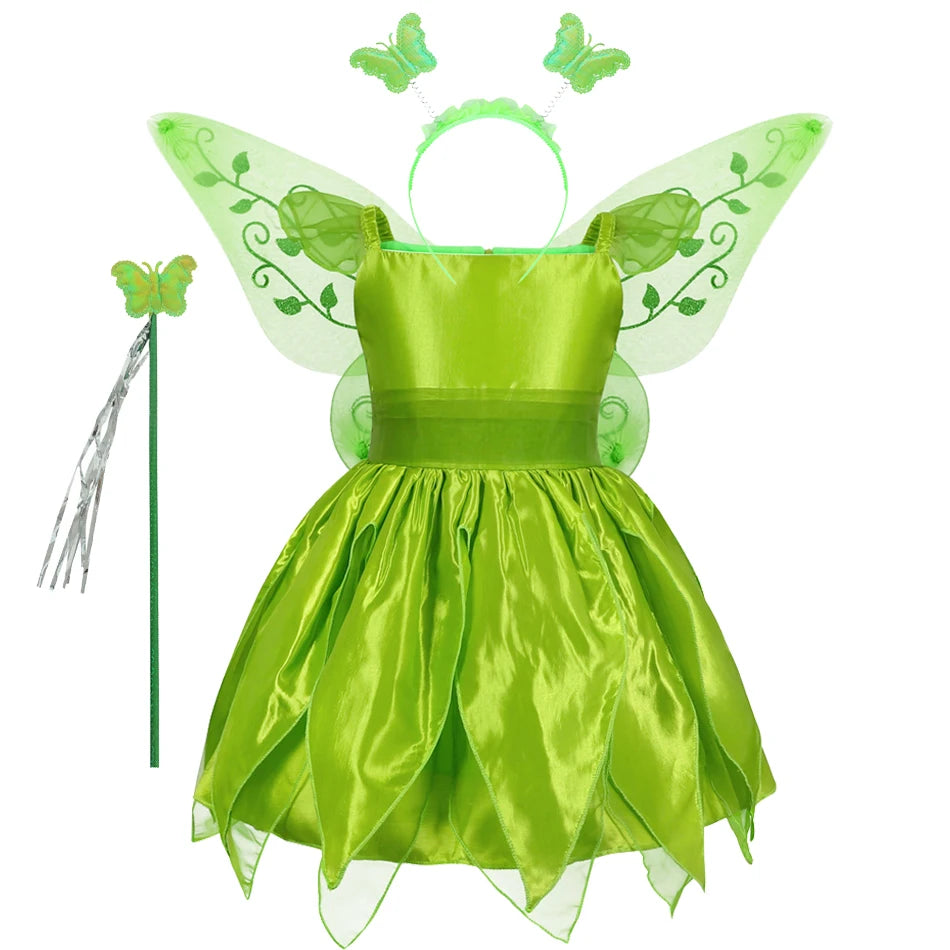 P Color Girls Princess Costume Dress – Long Sleeve Party Outfit