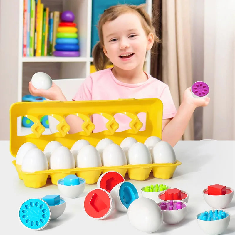 Montessori Egg Shape Matching Puzzle Toy for Toddlers